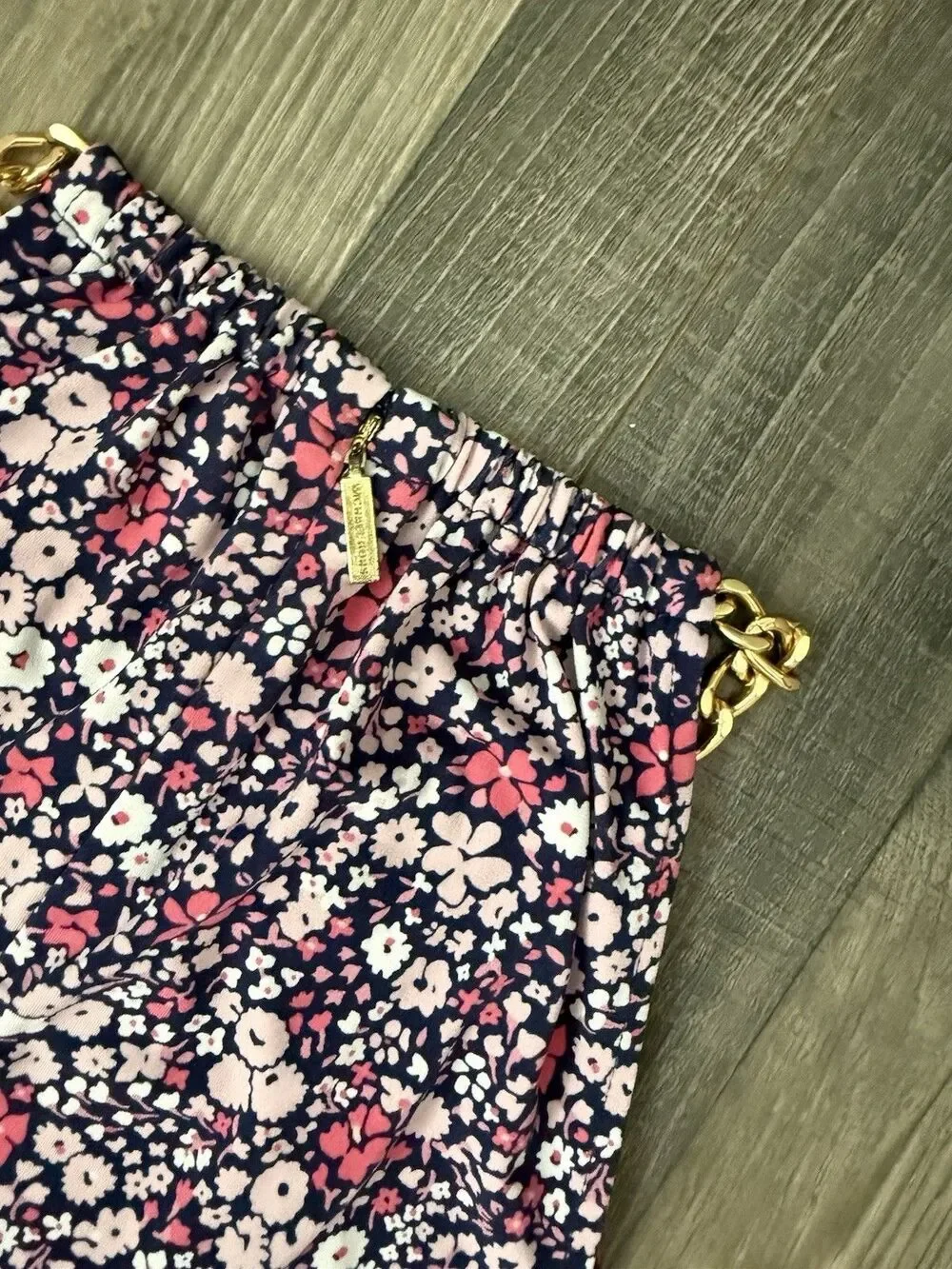 Micheal Kors Halter Sleeveless Floral Jersey Dress Women Size XS Wedding Guest